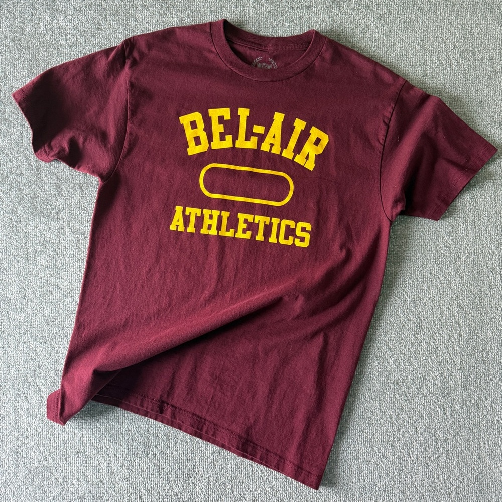 The Fresh Prince of Bel-Air Athletics Maroon T-Shirt Men's Medium Will Smith